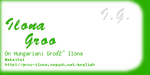 ilona groo business card